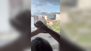 Blonda Fututa Frumos Pe Balcon