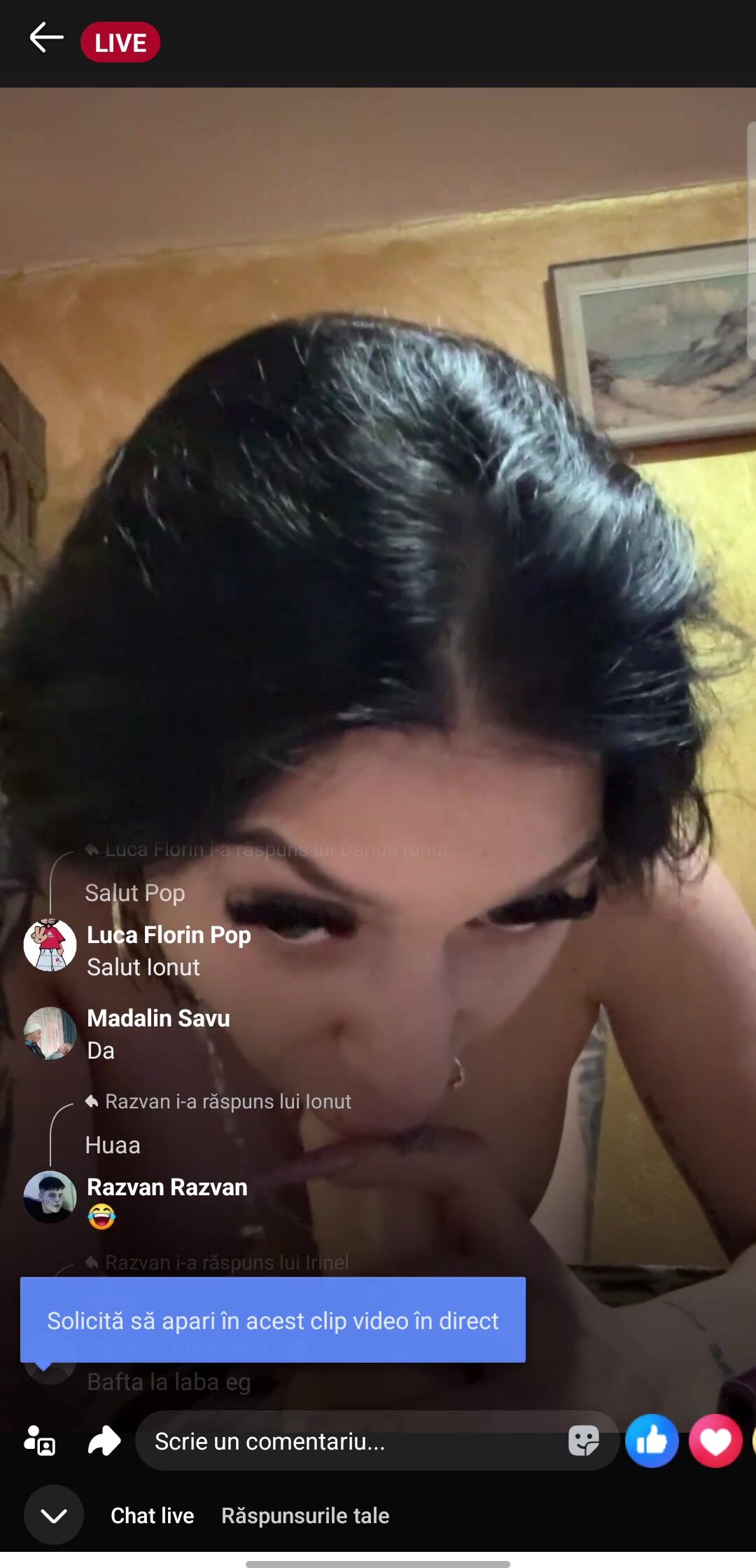 Veronica zugravu face provocari pe live